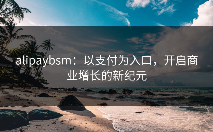 alipaybsm:以支付为入口,开启商业增长的新纪元 alipaybsm:以支付为入口,开启商业增长的新纪元