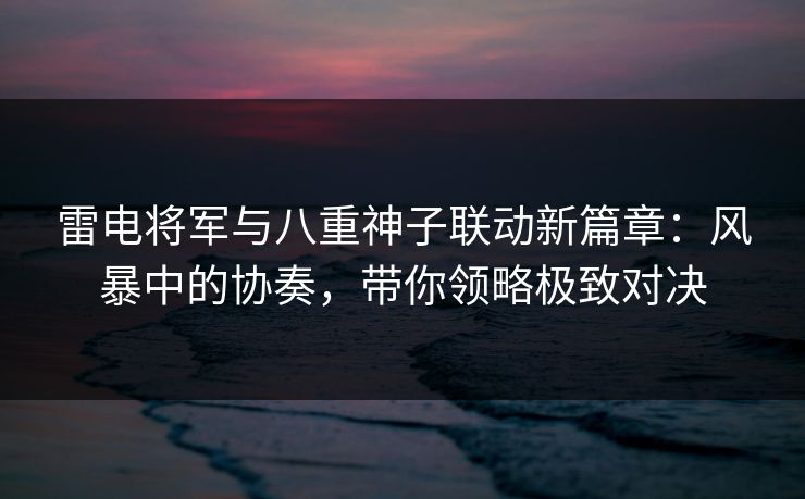 雷电将军与八重神子联动新篇章：风暴中的协奏，带你领略极致对决